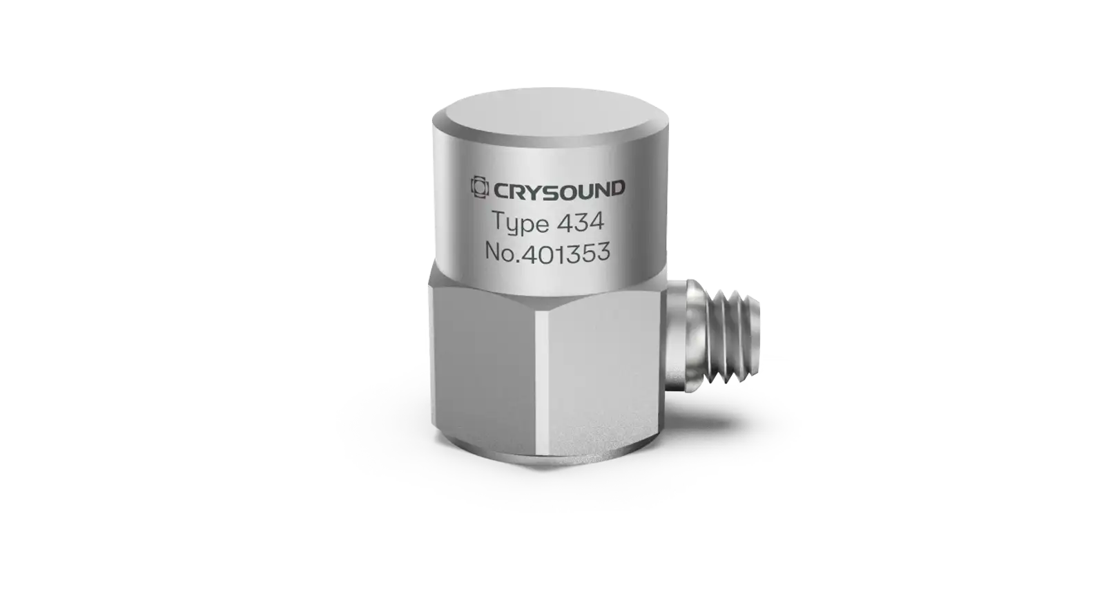 CRY434 Accelerometer, 1 Axis, 100mv/g, ±50g pk, 0.5Hz to 8kHz