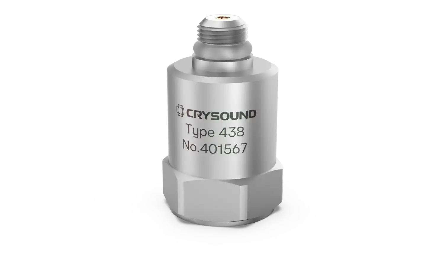 CRY438 IEPE Accelerometer, 1 Axis, 10mv/g, ±500g pk, 1Hz to 10kHz