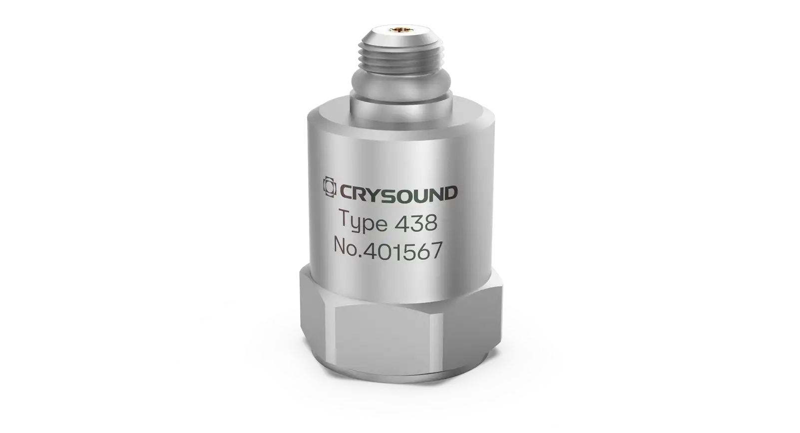 CRY438 IEPE Accelerometer, 1 Axis, 10mv/g, ±500g pk, 1Hz to 10kHz