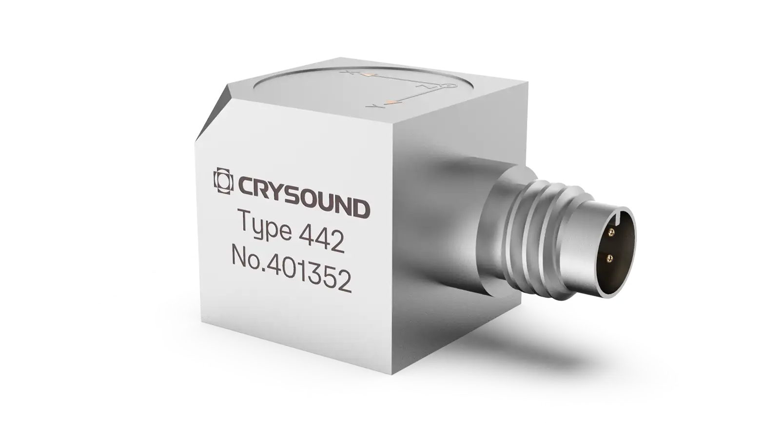 CRY442 Accelerometer, Triaxial, 100mv/g, ±50g pk, 0.5Hz to 5kHz