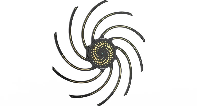 SonoCam Pi modular microphone array with replaceable spiral arm design.