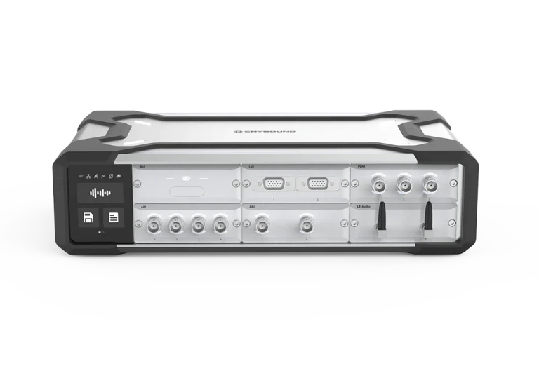 Front view of SonoDAQ Pro modular data acquisition system.