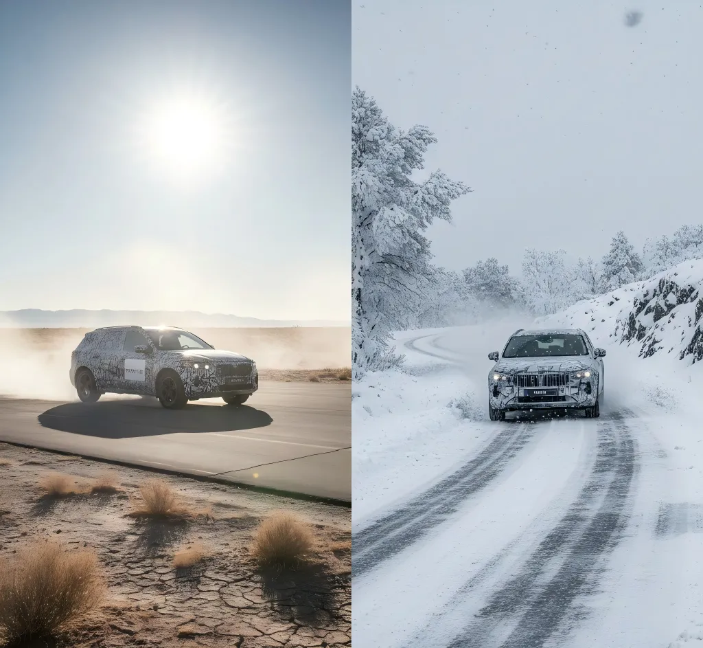 CRY3213 NVH microphone performing extreme weather road testing in cold climate conditions