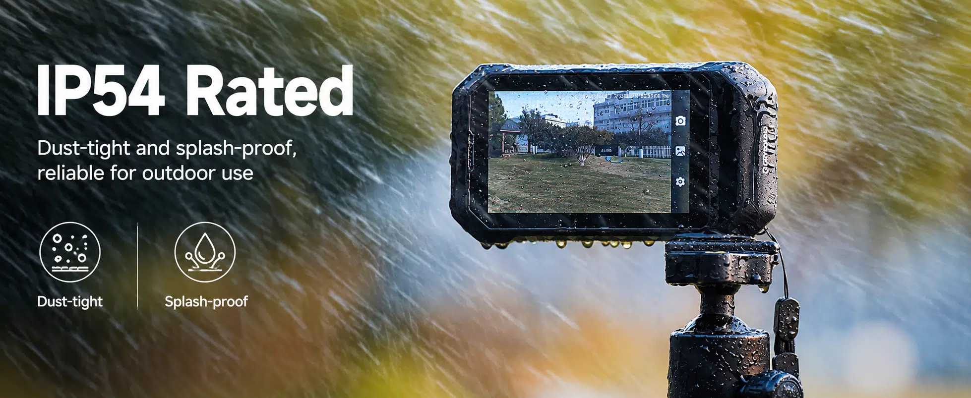 IP54-rated acoustic camera with dust-tight and splash-proof protection for reliable outdoor inspections