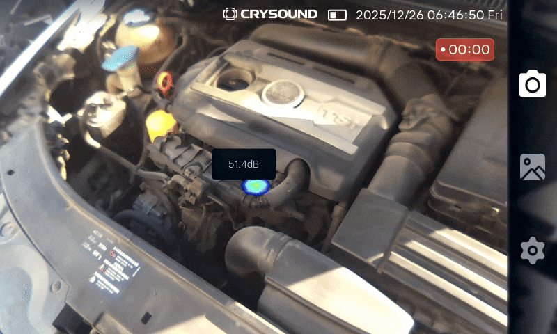SonoCam Pocket helps locate abnormal noise sources in vehicles, components, and repair scenarios