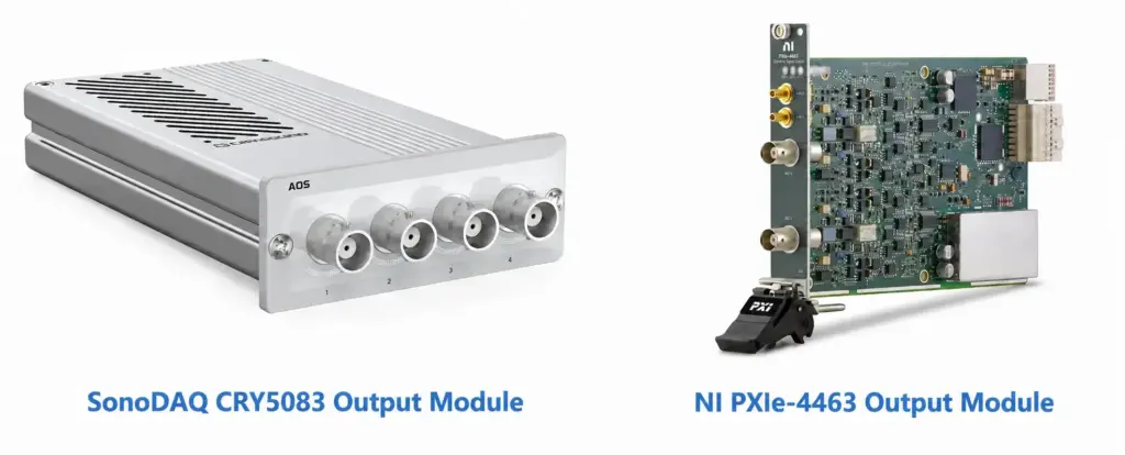 sonodaq-cry5083-output-module-vs-ni-pxie-4463-output-module