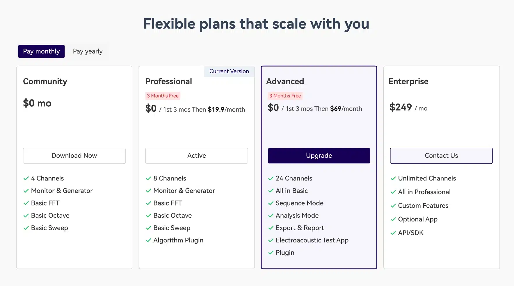 Plans & Licensing