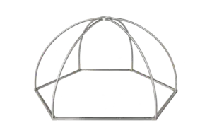 CRY820 Sound Power Measurement Test Frame, 1 m radius hemisphere, compliant with ISO 3744/3745/3746 standards for survey, engineering, and precision methods, stainless steel, TA0204 microphone clamp not included.