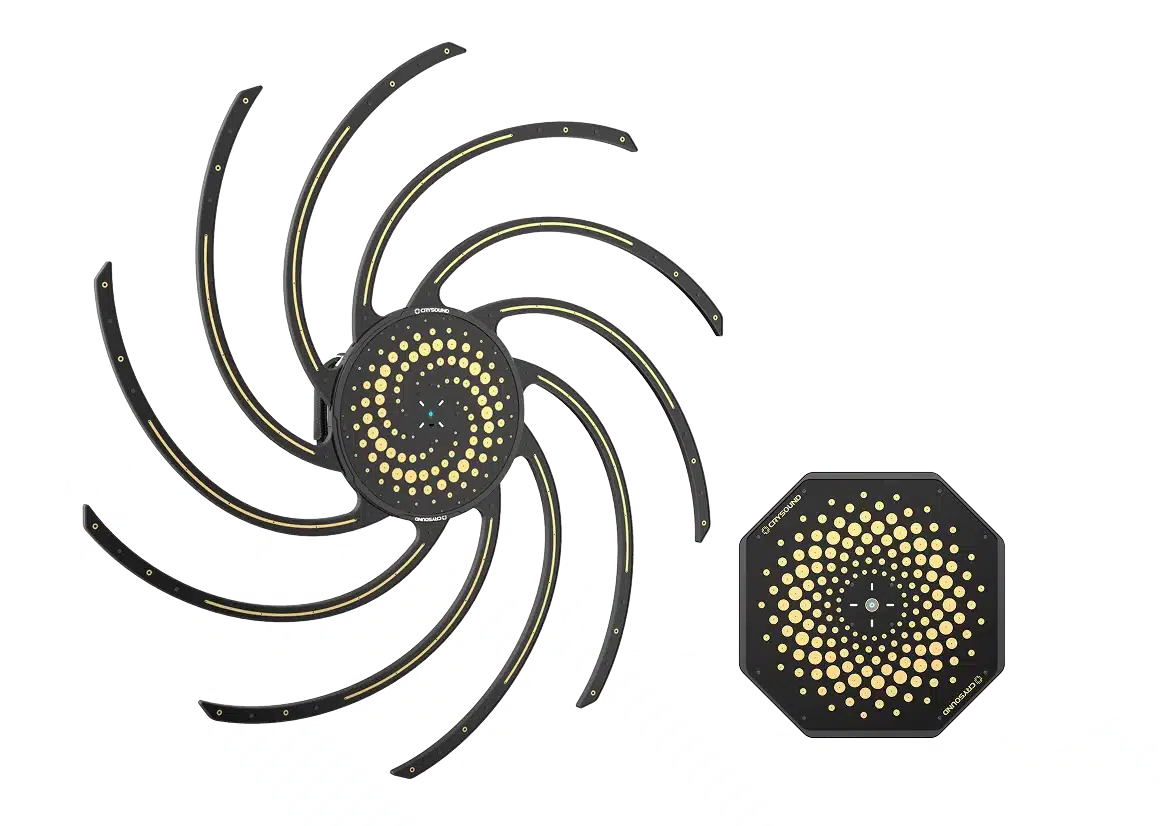 CRY8500 Series SonoCam Pi acoustic camera arrays for sound source localization, NVH testing and UAV detection