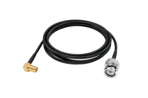 SMB Right-Angle JK 50 Ω to BNC RF Cable – SMB Female to BNC Male