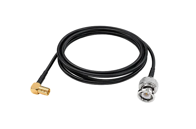 SMB Right-Angle JK 50 Ω to BNC RF Cable – SMB Female to BNC Male