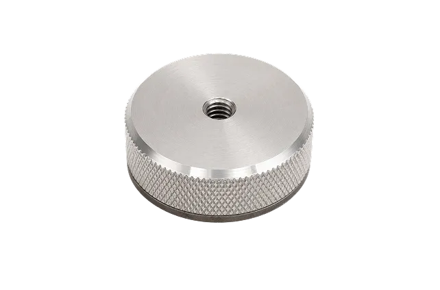 TA0106 Flat Magnetic Base, Ø39 × 10 mm, M6 Female Thread, Insulation Resistance ≥100 MΩ, 200 N Holding Force, Operating Temperature ≤80°C.