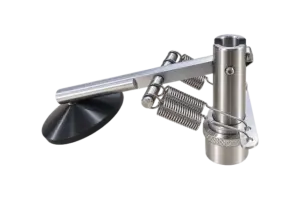 TA0519-Spring-Clamp-Test-Fixture-for-TA0515-and-TA0517-for-holding-speakers-and-headphones-under-test-and-providing-stable-and-consistent-clamping-force-Two-springs-provide-approximately-4.5-N-of-force-while-four-springs-provide-approximately-9-N-The-height-is-adjustable