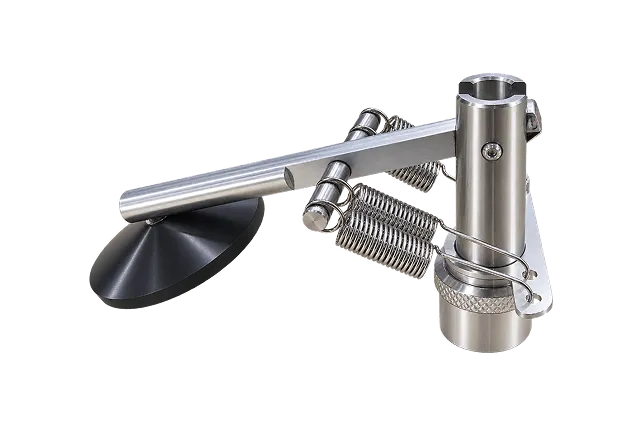 TA0519-Spring-Clamp-Test-Fixture-for-TA0515-and-TA0517-for-holding-speakers-and-headphones-under-test-and-providing-stable-and-consistent-clamping-force-Two-springs-provide-approximately-4.5-N-of-force-while-four-springs-provide-approximately-9-N-The-height-is-adjustable
